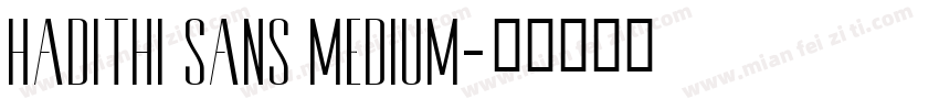 Hadithi Sans Medium字体转换